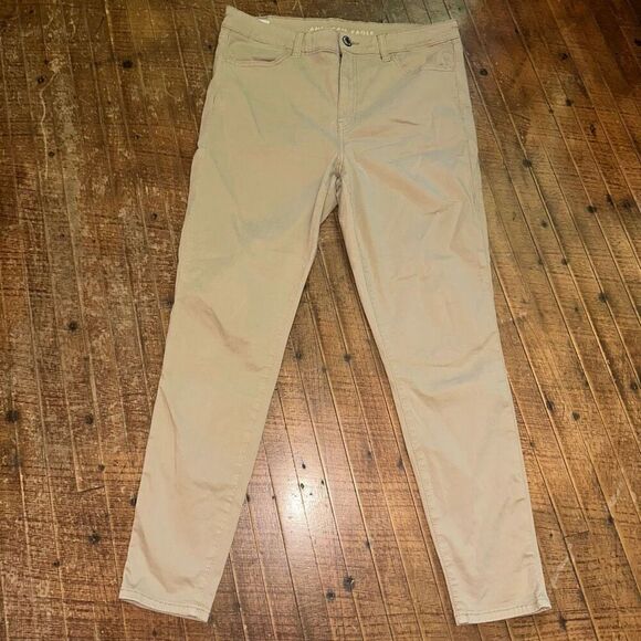 American Eagle tan stretch hi-rise size 14 jeggings - Picture 1 of 3